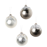 Alaska Hanging Baubles with Crystals 8cm 4 pc
