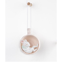 Mouse in a Teacup Pink Hanging Decoration