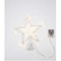 Woodland White Wire LED Tree Topper 30cm