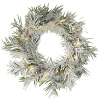 Snowy Native LED Wreath with White Berries 50cm