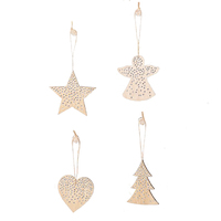 Timber and Rhinestone 9cm ornaments 8pc