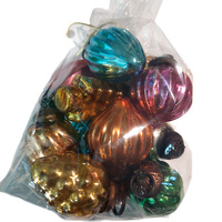 Assorted 3cm Antique Glass Christmas Decorations 12 pk