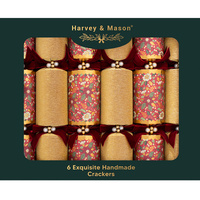 Exquisite Red Flower XL Christmas Crackers 6pk