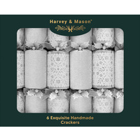 Exquisite Silver Foliage XL Christmas Crackers 6pk