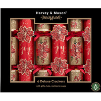 Deluxe Poinsettia Embellished Crackers  33cm