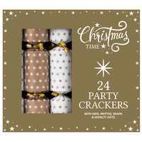 Gold Party Christmas Crackers  6pk