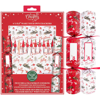 Holly Jolly Make Your Own Christmas Crackers 6pk