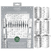 Silver Sparkle Make Your Own Christmas Crackers 6pk