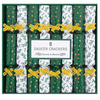 Saucer Christmas Cracker Green 11cm 8pk
