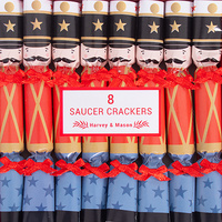 Saucer Christmas Cracker Nutcracker 11cm 8pk