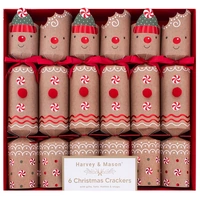 Gingerbread Christmas Crackers 6Pk