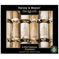 Mini Gold Tree Christmas Crackers  6pk