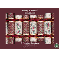 Burgundy Joy Christmas Crackers 8pk