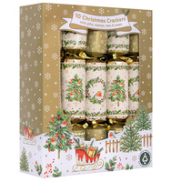 Gold Christmas Crackers  10 x 30cm