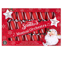 Musical Whistle Striped Christmas Crackers 9" (23cm)