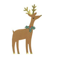 Reindeer with Holly  Shaped Disposable Napkins