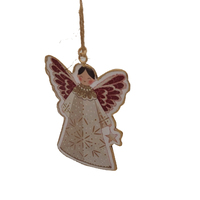 Metal  Hanging Angel Red  12cm