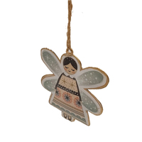 Metal  Hanging Angel  Grey  12cm
