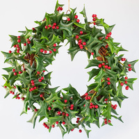 Holly Wreath Green 50cm