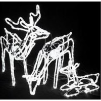 Christmas Lights Motorised Reindeer Motif 3 PIECE