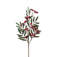 Green Leaf and Berry Spray  Artificial