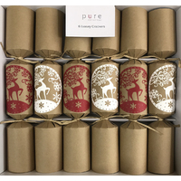 Red Flocked Deers XL Kraft Crackers 6pk