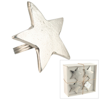 Keys Star Silver  Napkin Ring 4 pc