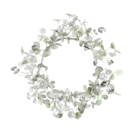 Soft Green and Silver Eucalyptus Look Wreath 40cm