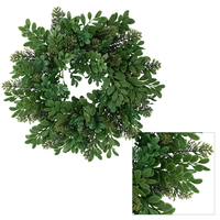Small Boxwood Cypress Wreath 35cm