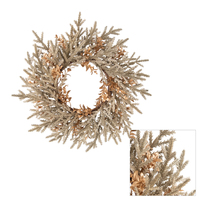Champagne and Copper Boxwood Pine Wreath 35cm