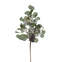 Mixed Leaf  and Silver Spray 75cm