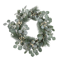 Glitter Pine Eucalyptus Wreath 55cm