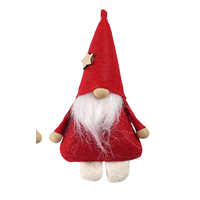 Cardiff Red Fabric  Santa Hanging Decoration 14cm