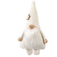 Cardiff  White  Fabric  Santa Hanging Decoration 14cm
