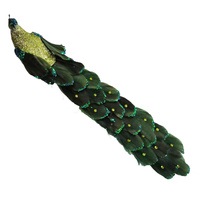 Long Tail Green Peacock with Jewels 35cm
