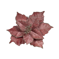Poinsettia Dark Dusty Pink Clip 25cm