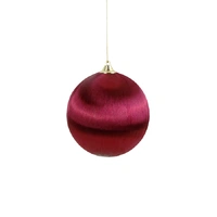 Burgundy Satin Wrap Christmas Bauble 15cm