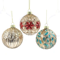 Champagne Iced Glass 8cm  Christmas Bauble Set