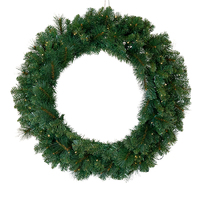 Vermont Green LED Wreath 90cm