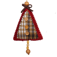 Red Fabric Christmas  Tree 18cm
