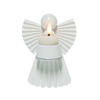 White Angel Tea Light Votive 16cm H
