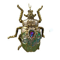 Resin Beetle Multicolour 10cm Hanging Decoration