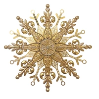 Gold Metal LED Snowflake 50cm