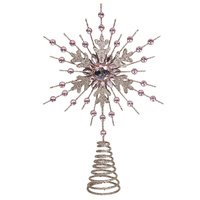 Pink Champagne Christmas Tree Topper 34cm
