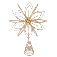 Flowerburst Gold Wire  Christmas Tree Topper
