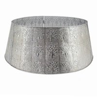 Silver Filigree Sectional Christmas Tree Skirt