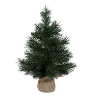 Tabletop Christmas Tree in Burlap Sack 46cm