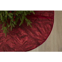 Red Damask Tree Skirt 137cm