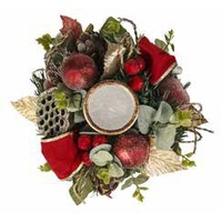 Deluxe  Flower& Fruit  With Candle Centrepiece 24 cm