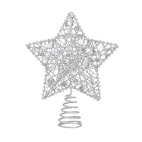  Sequinned Star Tree Topper 15 cm